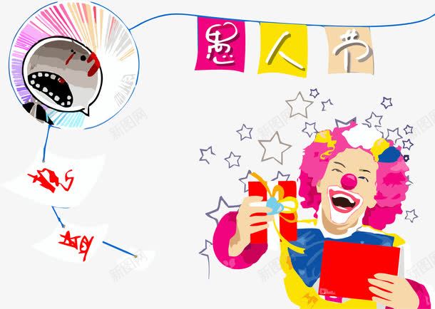 愚人节插画小丑矢量图ai免抠素材_88icon https://88icon.com 小丑 愚人节 插画 矢量图