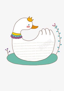鸭子对话框png免抠素材_88icon https://88icon.com 动漫风格 可爱 对话框 手绘