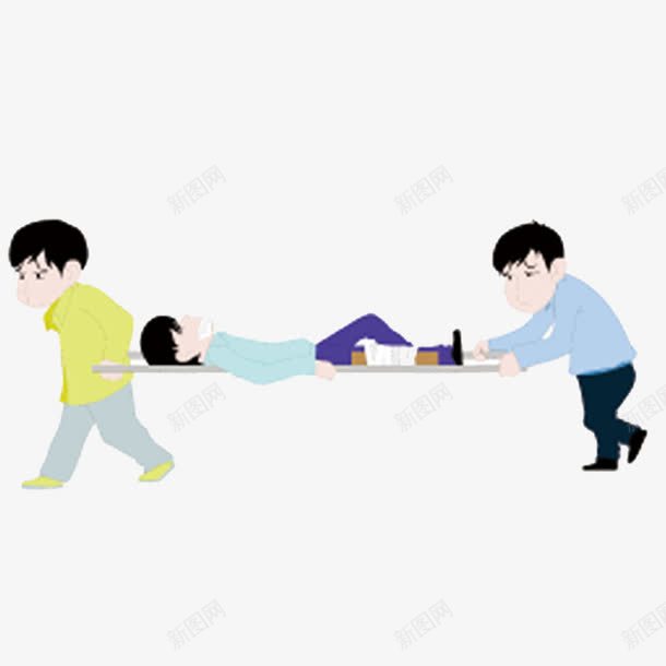 担架元素png免抠素材_88icon https://88icon.com png 元素 卡通 应急救援 担架 救援