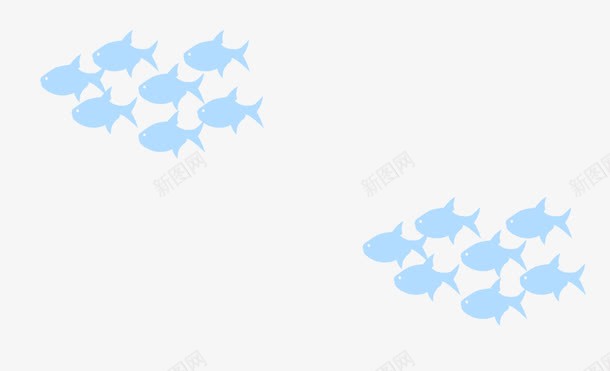 蓝色卡通鱼群漂浮png免抠素材_88icon https://88icon.com 免抠PNG 卡通 漂浮 漂浮素材 蓝色 鱼群