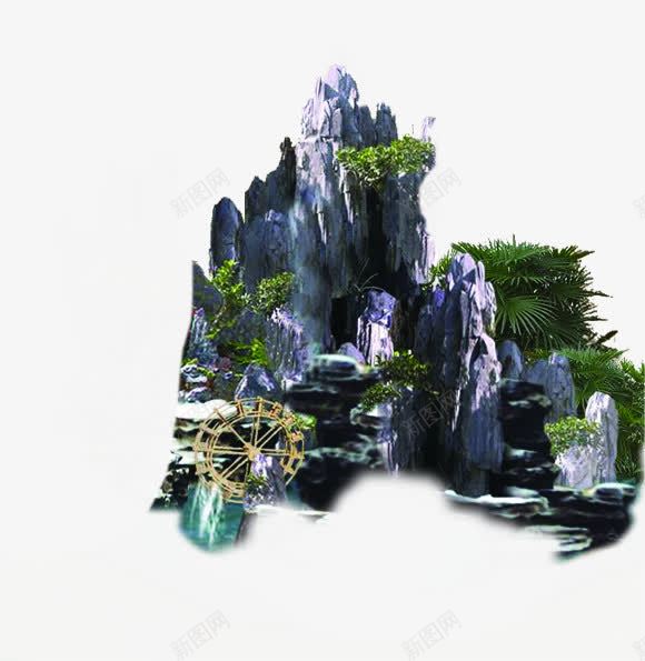 假山植物装饰png免抠素材_88icon https://88icon.com 假山 植物 装饰