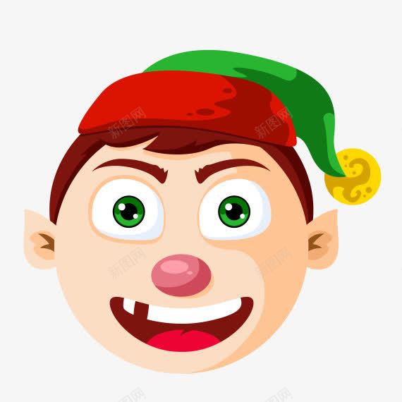 带圣诞帽人物头像卡通图png免抠素材_88icon https://88icon.com 人物 卡通 圆形鼻子 圣诞帽