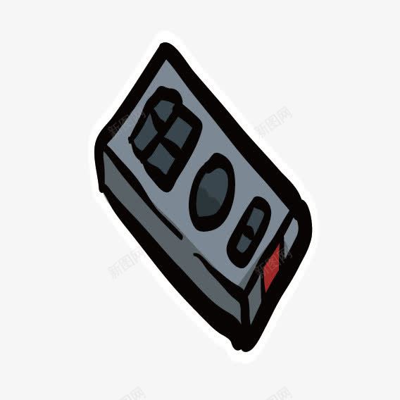 黑色卡通遥控器png免抠素材_88icon https://88icon.com 卡通 遥控器 黑色