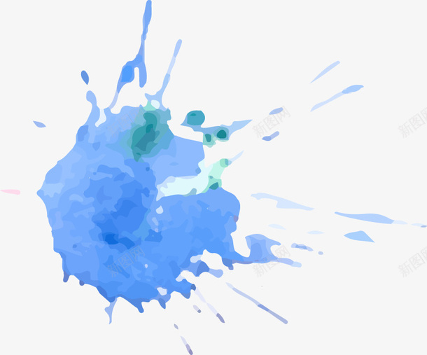 清新水彩墨迹矢量图ai免抠素材_88icon https://88icon.com 墨迹 水彩 清新 矢量图