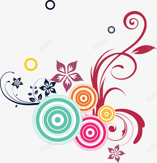 潮流圆圈矢量图ai免抠素材_88icon https://88icon.com AI 圆圈 底纹 潮流 线条 花纹 矢量图