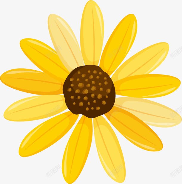手绘黄色的花png免抠素材_88icon https://88icon.com 矢量装饰 花朵 装饰 装饰画 鲜花 黄色