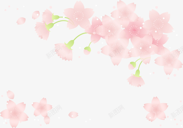 粉色清新飞舞花朵png免抠素材_88icon https://88icon.com 春天 春季 春日 漂浮鲜花 自然 花朵 鲜花