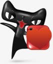 黑色天猫扁平风格标志物png免抠素材_88icon https://88icon.com 扁平 标志物 风格 黑色