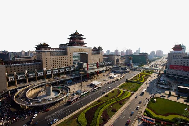 北京西客站火车站png免抠素材_88icon https://88icon.com 名胜古迹 旅游风景 著名建筑