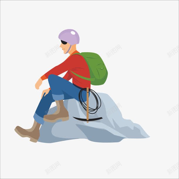 扁平化登山员png免抠素材_88icon https://88icon.com PPT PPT元素 扁平 扁平化