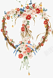 婚礼花环psd免抠素材_88icon https://88icon.com 婚礼花环 婚礼装饰 花环