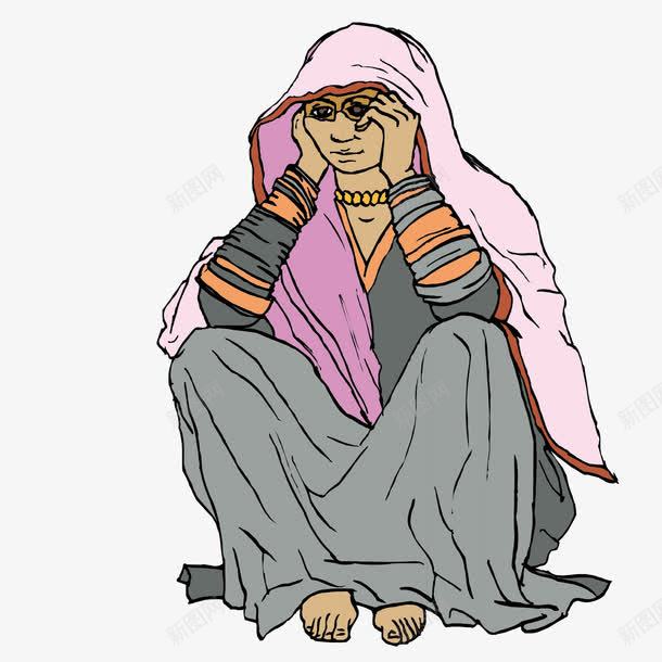 坐在地上的阿拉伯妇女png免抠素材_88icon https://88icon.com 地上 坐着 妇女 阿拉伯妇女