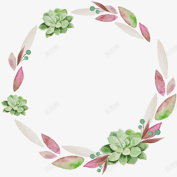 红色清新草圈边框纹理png免抠素材_88icon https://88icon.com 免抠PNG 清新草圈 红色 边框纹理