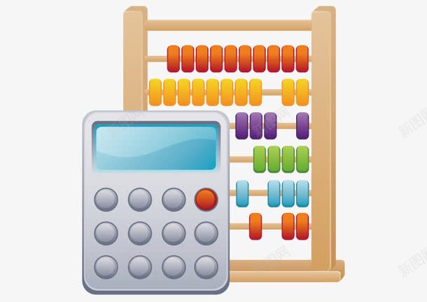 算盘计算器png免抠素材_88icon https://88icon.com 卡通 算盘 褐色 计算器
