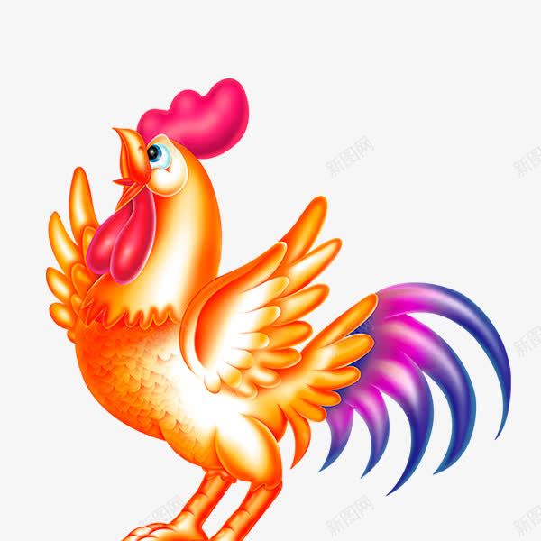 红色卡通公鸡装饰图案png免抠素材_88icon https://88icon.com 免抠PNG 公鸡 卡通 红色 装饰图案