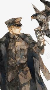 人物和鹰素描画png免抠素材_88icon https://88icon.com 手绘 素描 艺术 黑白