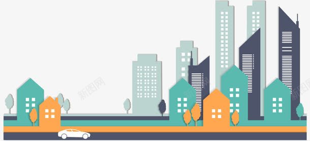 时尚城市建筑剪贴画png免抠素材_88icon https://88icon.com 城市建筑 城市矢量 时尚城市 时尚建筑