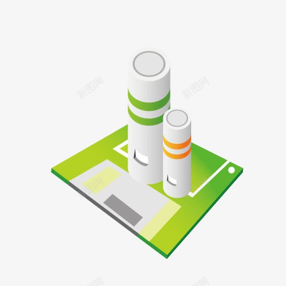 工厂烟囱png免抠素材_88icon https://88icon.com 卡通 工厂 烟囱