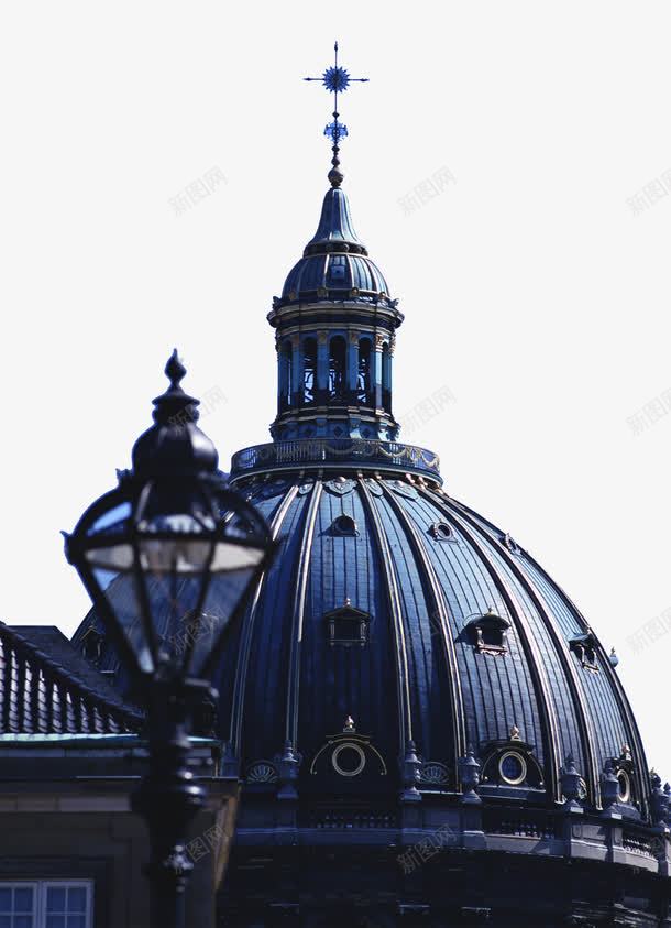 欧式蓝色建筑风景png免抠素材_88icon https://88icon.com 建筑 欧式 蓝色 风景