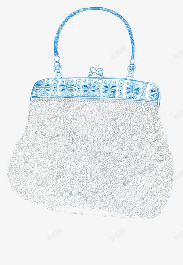 手绘女包png免抠素材_88icon https://88icon.com 女包 手绘 素描 铅笔画