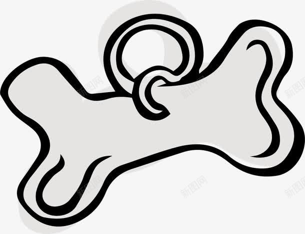 骨头玩具png免抠素材_88icon https://88icon.com 狗狗 玩具 白色 骨头
