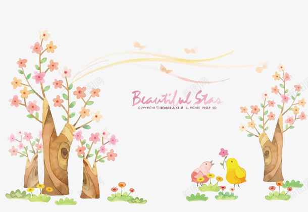 儿童插画矢量图eps免抠素材_88icon https://88icon.com PNG图片 PNG图片素材 PNG素材 PNG素材免费下载 儿童画 插画 树木 矢量图