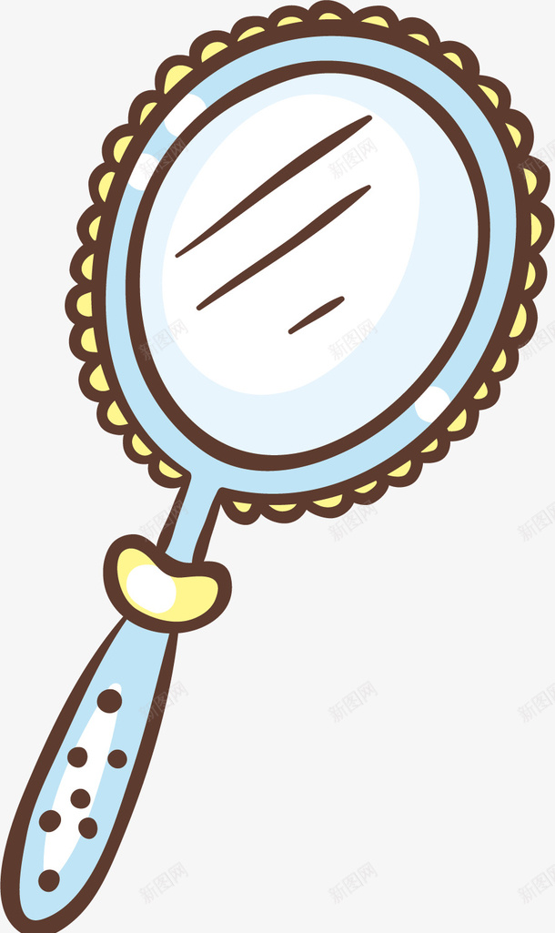复古镜子矢量图ai免抠素材_88icon https://88icon.com 创意 卡通 实用 手绘 水彩 漂亮 设计 镜子 矢量图