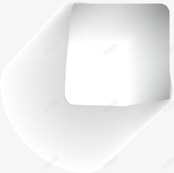 立体手绘方形白色png免抠素材_88icon https://88icon.com 方形 白色 立体