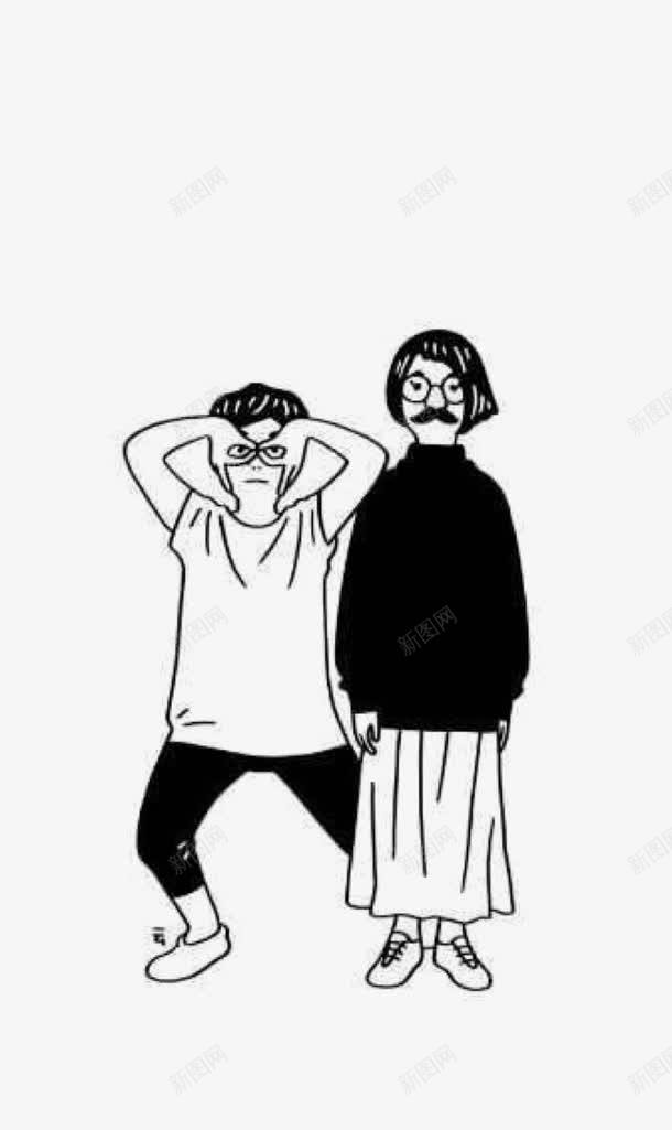 黑色父子人物png免抠素材_88icon https://88icon.com 两个人 儿子 爸爸 黑色
