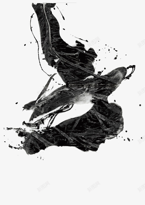 唯美创意水墨中国风png免抠素材_88icon https://88icon.com 中国水墨 创意 唯美 水墨 水墨风 黑色