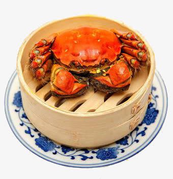 蒸笼青花瓷大闸蟹png免抠素材_88icon https://88icon.com 大闸蟹 蒸笼 青花瓷