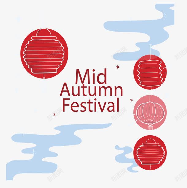 红色中秋灯笼png免抠素材_88icon https://88icon.com 中国风 中秋灯笼 中秋节 灯笼 矢量png 红灯笼
