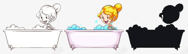 可爱插图泡澡的金发美女png免抠素材_88icon https://88icon.com 可爱插图 泡泡 泡澡 浴缸 美女泡澡 金发美女