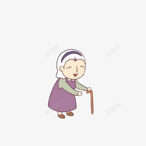 卡通白发奶奶png免抠素材_88icon https://88icon.com 卡通 卡通奶奶 奶奶 白发