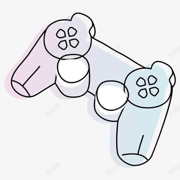 卡通游戏手柄png免抠素材_88icon https://88icon.com 创意 卡通 手柄 拟物化 游戏