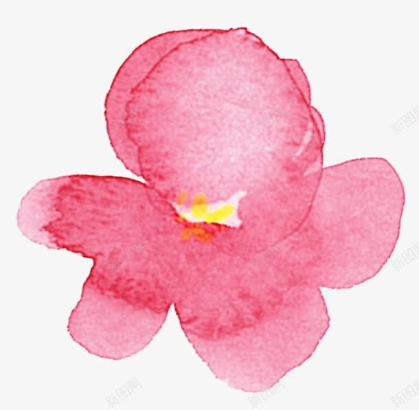 粉色水彩晕染花朵png免抠素材_88icon https://88icon.com 晕染 水彩 粉色 花朵