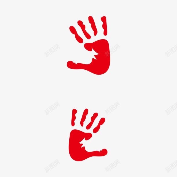 手印红色手印png免抠素材_88icon https://88icon.com 手 手印 红色手印 血手印