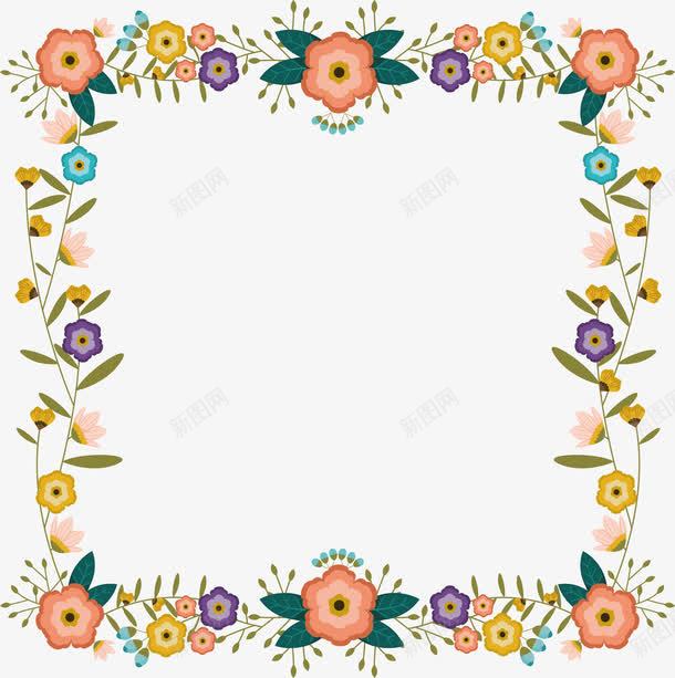 皮粉色花朵装饰框png免抠素材_88icon https://88icon.com 浪漫花边框 浪漫边框 皮粉色 皮粉花朵 矢量png 粉红色