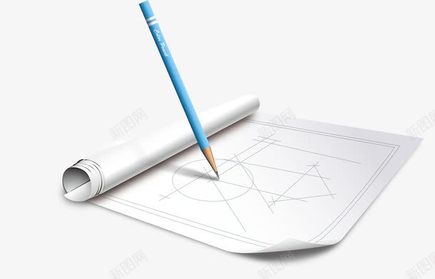 图纸元素png免抠素材_88icon https://88icon.com png 卡通 图纸矢量 矢量元素 铅笔