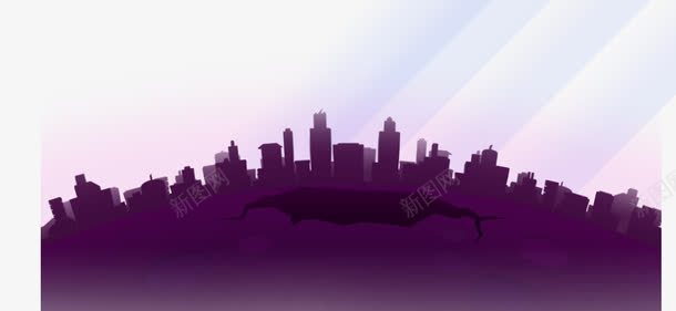 卡通扁平城市剪影png免抠素材_88icon https://88icon.com 剪影 卡通 城市 扁平