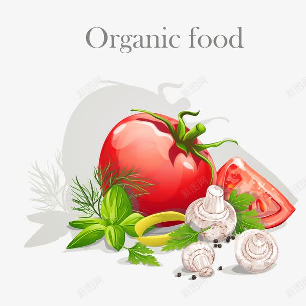 新鲜营养蔬菜png免抠素材_88icon https://88icon.com 美味食物 营养食物 蔬菜 蘑菇 西红柿