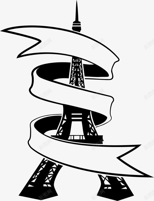 铁塔旋风矢量图ai免抠素材_88icon https://88icon.com 剪影 埃菲尔铁塔 埃菲尔铁塔剪影 巴黎铁塔 旋风 法国铁塔 著名景点 矢量图