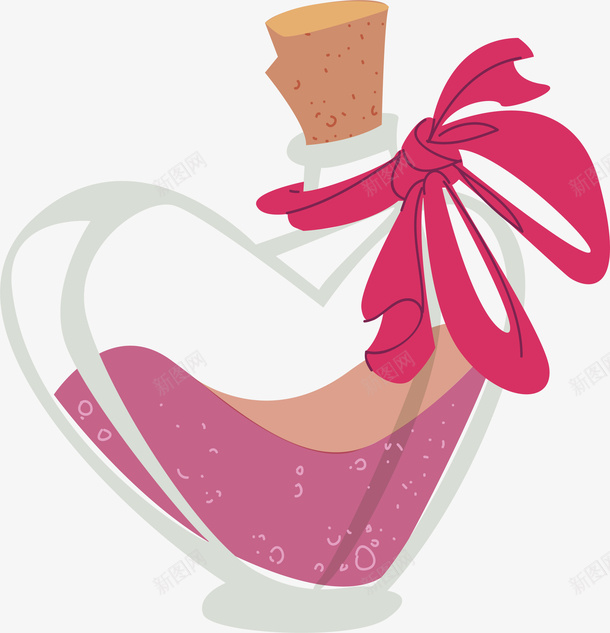 爱心玻璃瓶药水矢量图ai免抠素材_88icon https://88icon.com 毒药 爱心 爱心药水 矢量png 药水 解药 矢量图