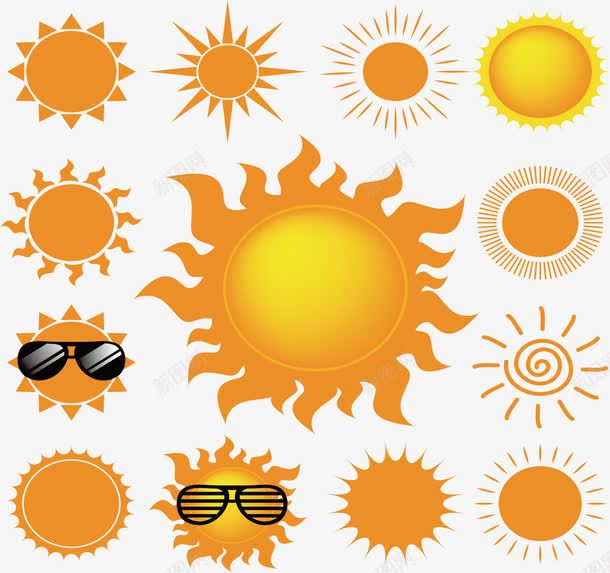戴墨镜的太阳png免抠素材_88icon https://88icon.com 卡通 墨镜 太阳