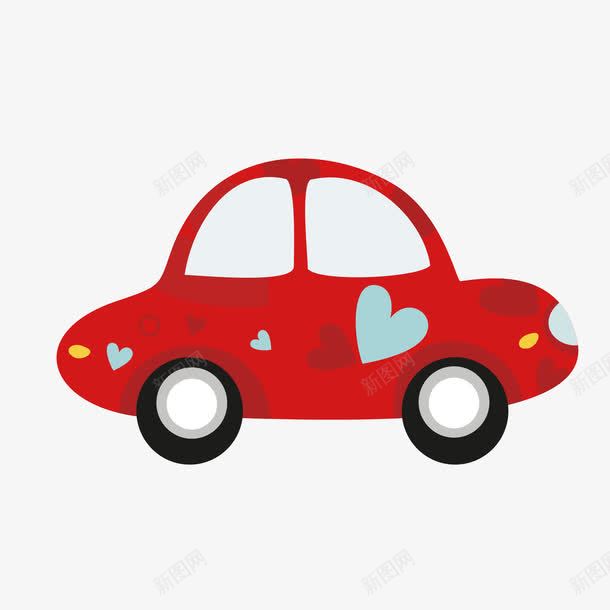 卡通小汽车png免抠素材_88icon https://88icon.com 交通工具 汽车 红色 车 轿车