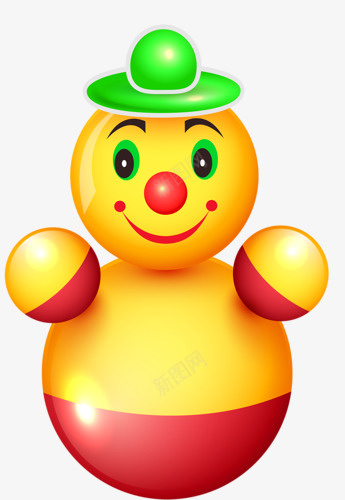 黄不倒翁png免抠素材_88icon https://88icon.com 不倒翁 公仔 玩具