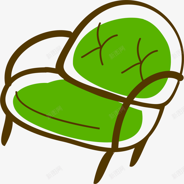 卡通手绘座椅矢量图ai免抠素材_88icon https://88icon.com 卡通 座椅 手绘 矢量图