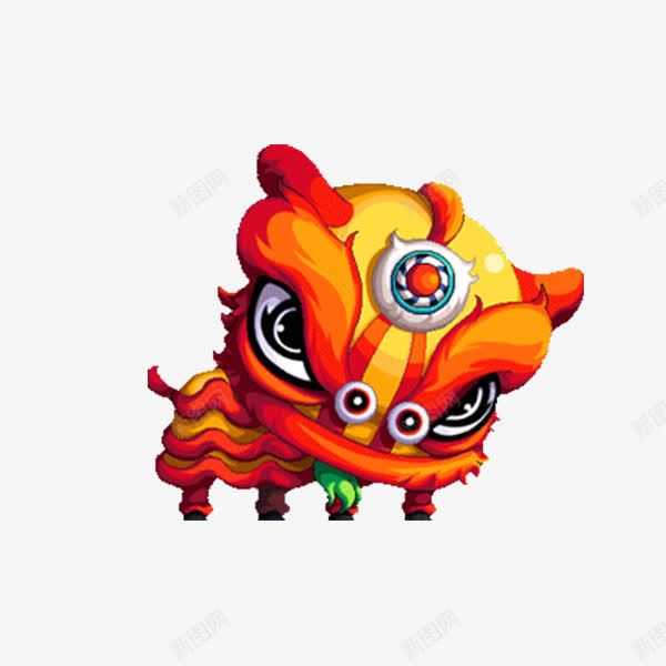 节日红火舞狮psd免抠素材_88icon https://88icon.com 欢快喜庆 舞狮 节日