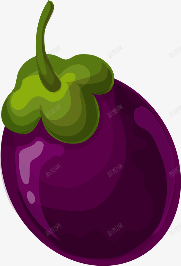 手绘紫色茄子png免抠素材_88icon https://88icon.com 手绘 水彩 简约 紫色 茄子 蔬菜 质感 食品