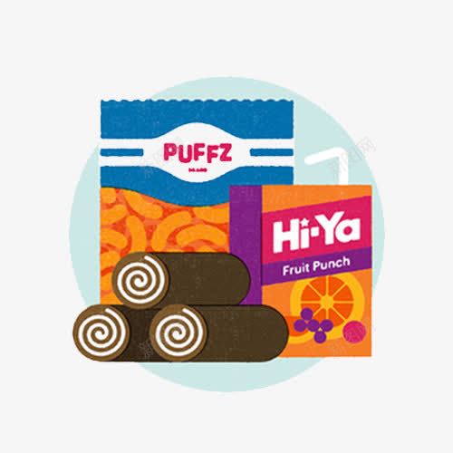手绘扁平化美食png免抠素材_88icon https://88icon.com 扁平 甜甜圈 糖品 美食